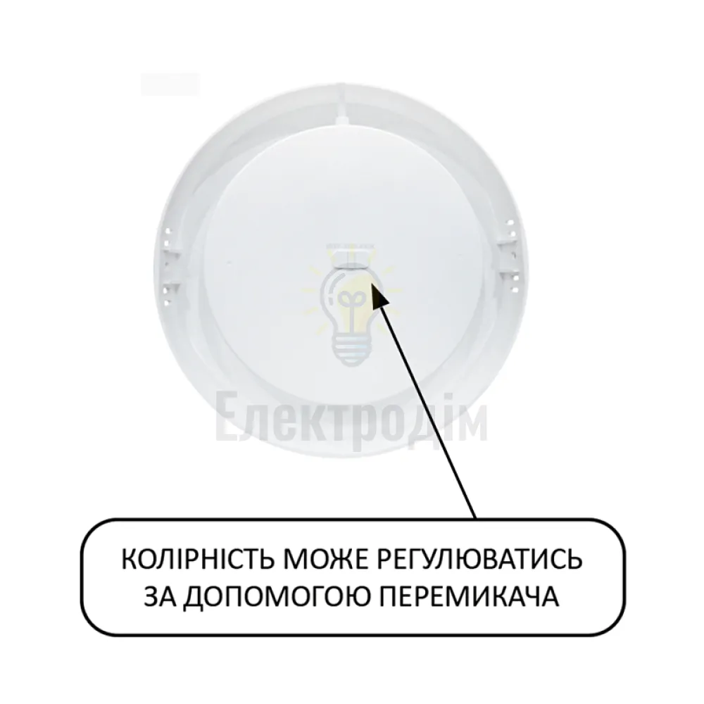 016-083-0036-010 Світильник накладний LED 36W 3CCT 3600Lm 160-265V d-290*h32мм ІР20 білий кругл. 016-083-0036-020  - фото 2