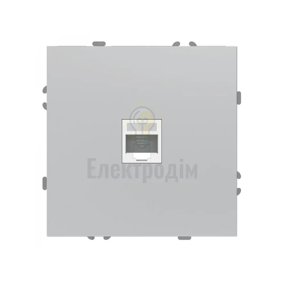 ER151PC-S розетка комп’ютерна, механізм срібло Soft 80800  - фото 1