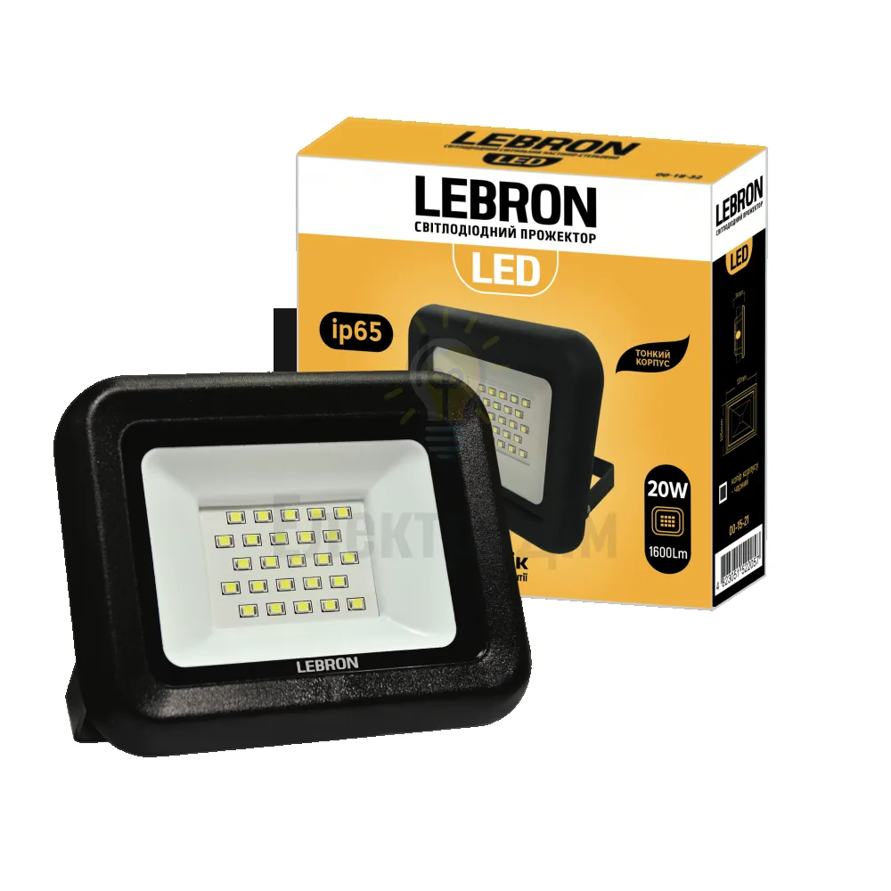 LED ПРОЖЕКТОР LEBRON LF, 30W, 6200K, 2400LM, УГОЛ 120 ° 17-08-31 