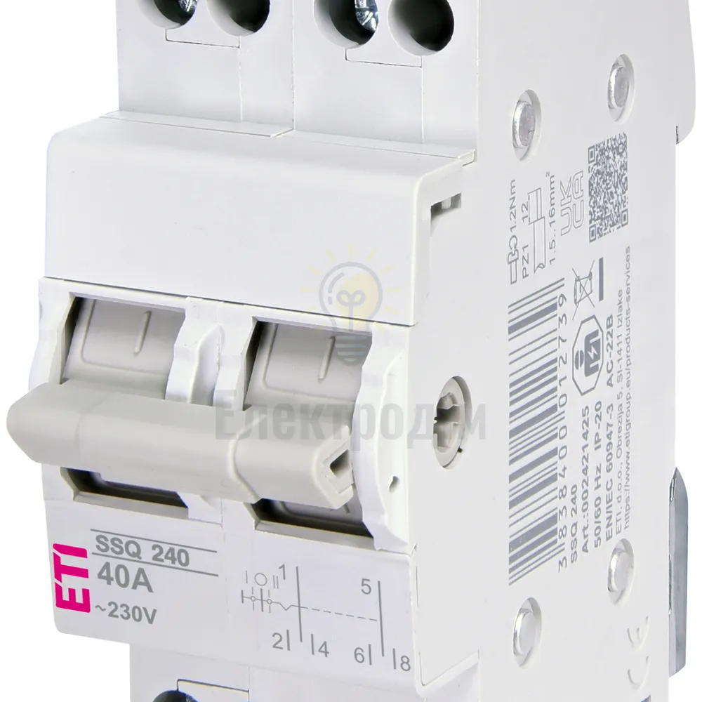 Перемикач навантаження SSQ 225 1-0-2, 2p 40A 2421425 