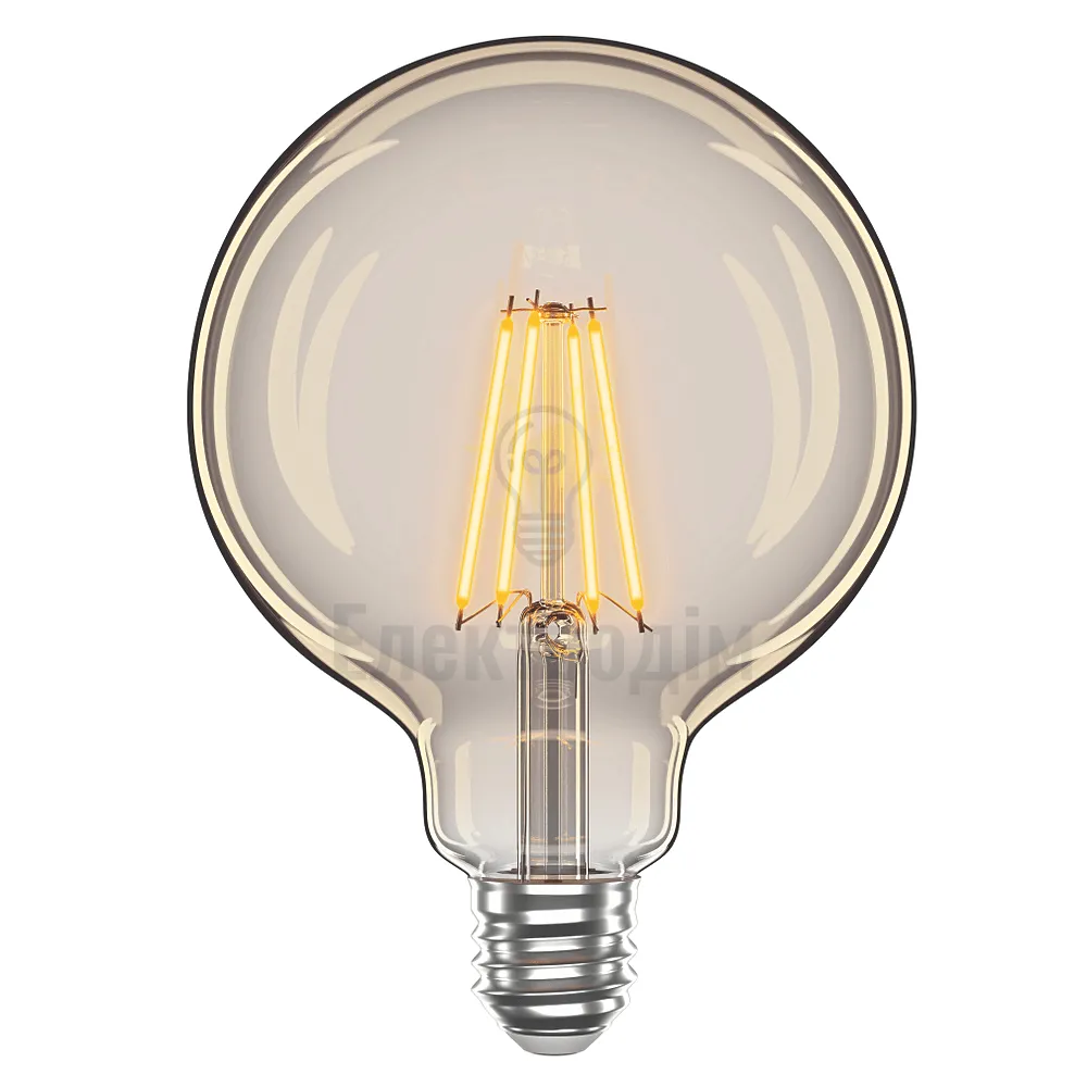LED лампа VELMAX V-Filament-Amber-G125, 4W, E27, 2200K, 400Lm 21-47-17 