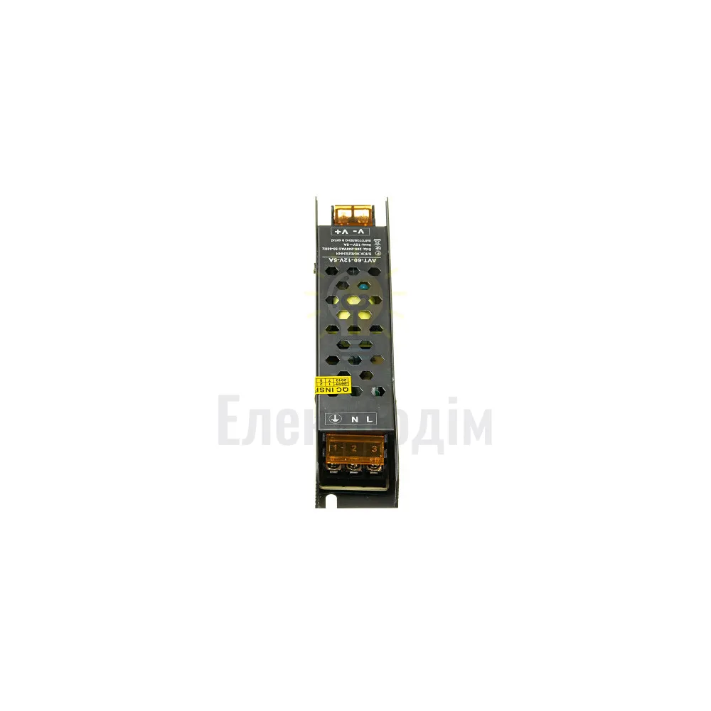 Блок  живлення 12В AVT 12V IP20 5А - 60W 1019865  - фото 2