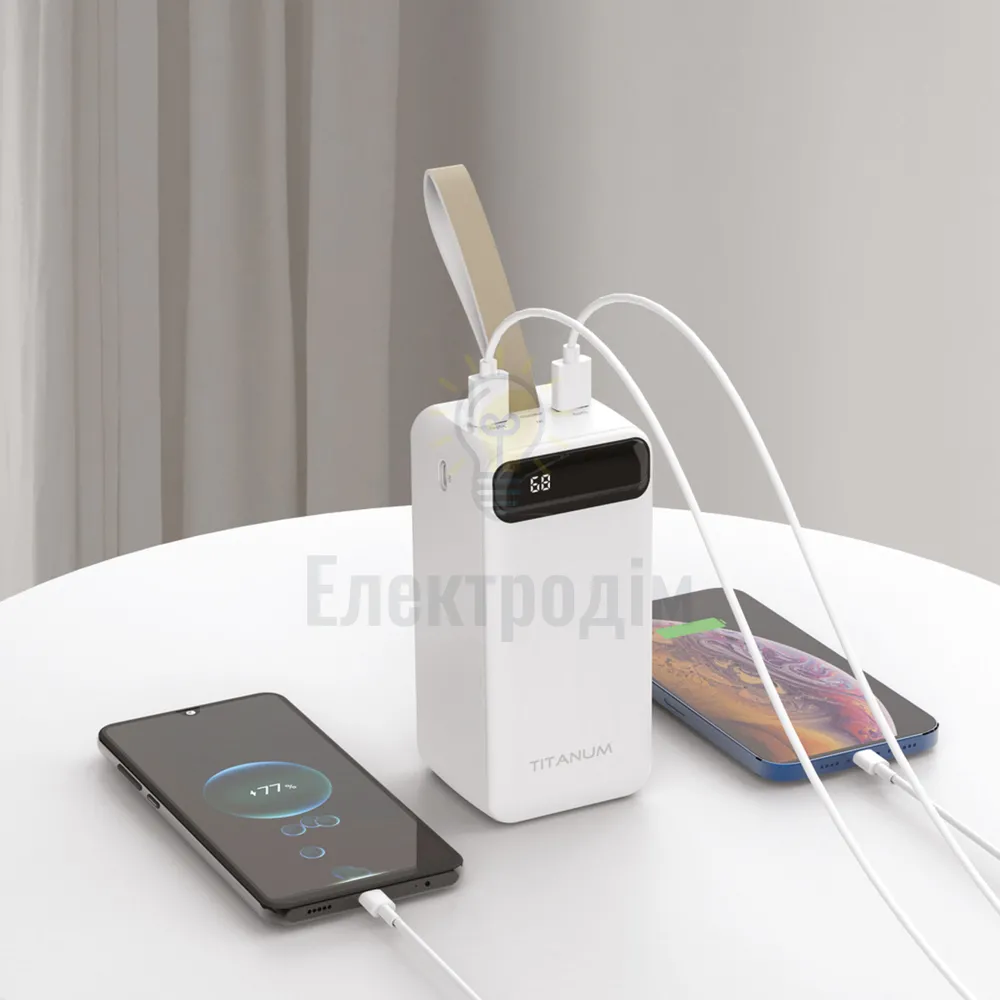 TITANUM  50000mAh 22.5W White QC+PD білий TPB-741S-W  - фото 4