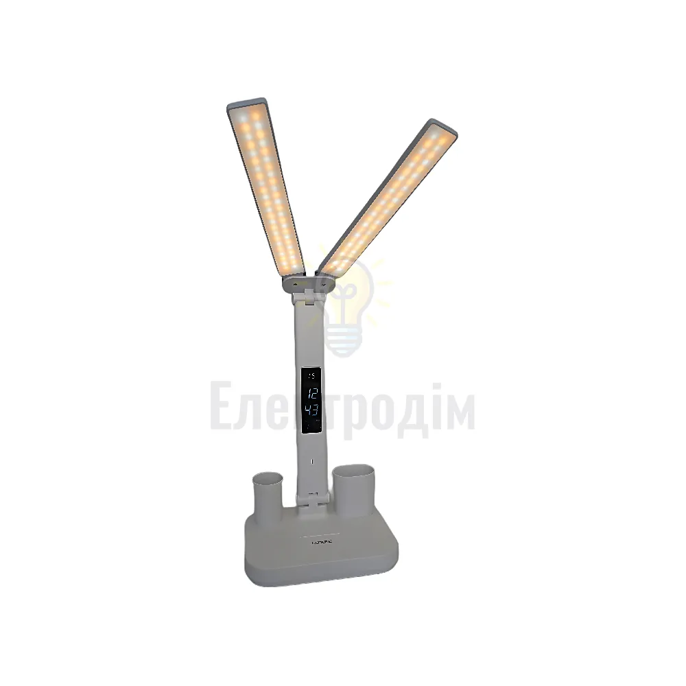 LED-світильник настільний 6W (білий) акумулятор, USB, лед екран, органайзер TL-16W 