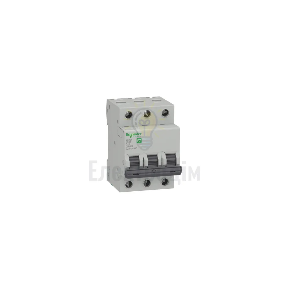 Автоматичний вимикач Schneider Electric EASY9 3P C 16А EZ9F34316 