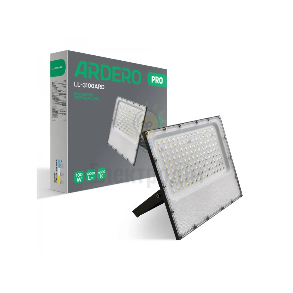 LL-3100ARD 100W 12000Lm 6500K (250*215*30мм) сірий IP65 80028 