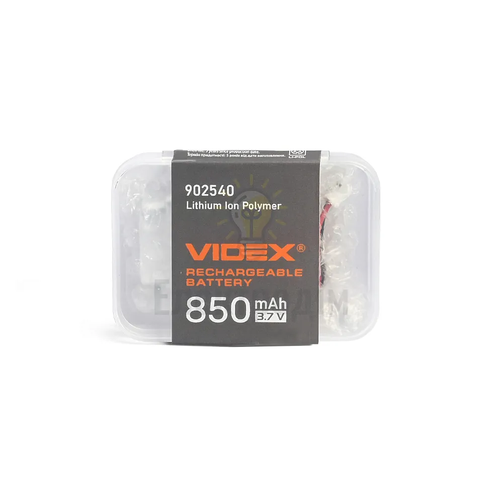Акумулятор B902540 Li-pol 850mAh Videx VLF-B902540-85  - фото 6