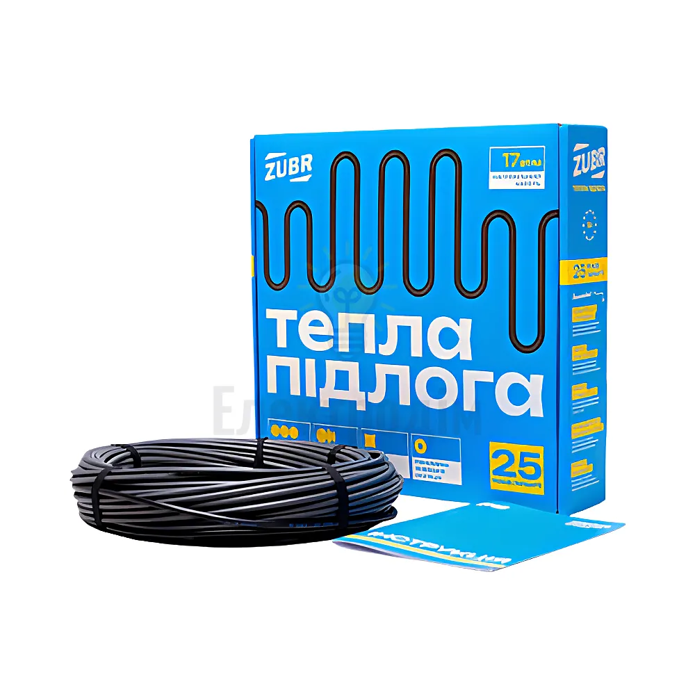 Нагрівальний кабель ZUBR DC Cable 17 / 440 Вт 2.6-3.2 м2 25.5м 4820120222375 