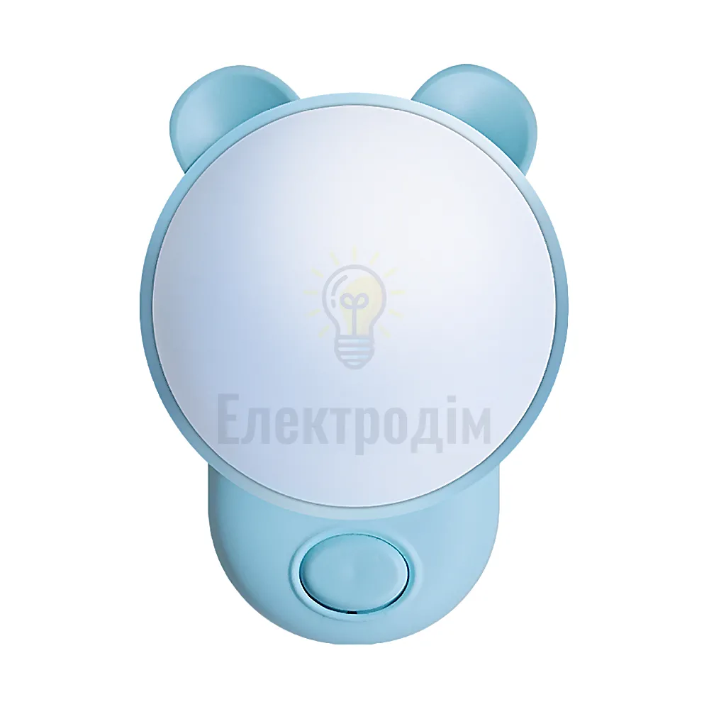 Нічник Violux LED нічник TEDDY 1,2W з кнопкою блакитний Violux блакитний 310104 