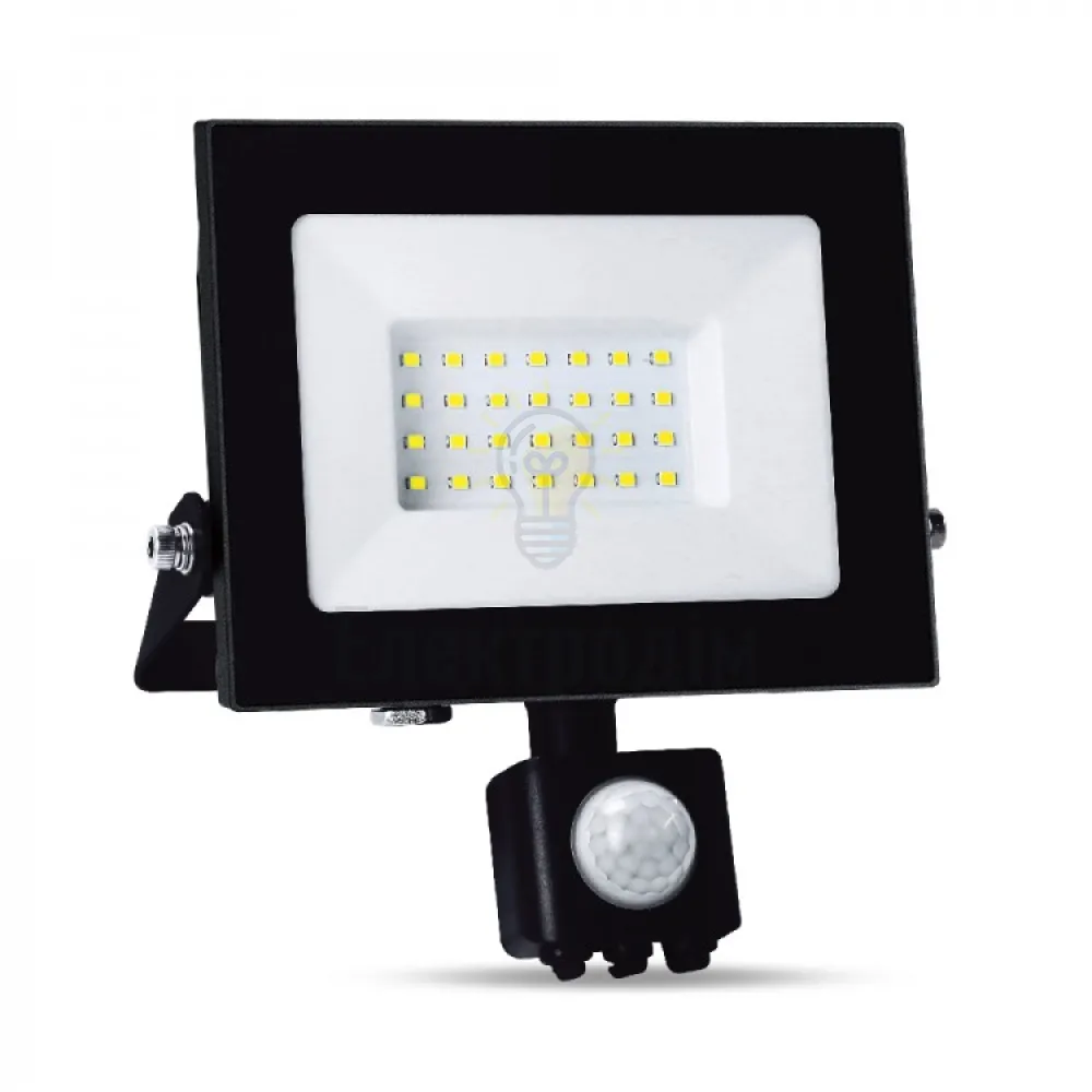 LL-2030ARD 30W з датчиком 2400Lm 6500K (167*164*79мм) чорний IP65 80023  - фото 1
