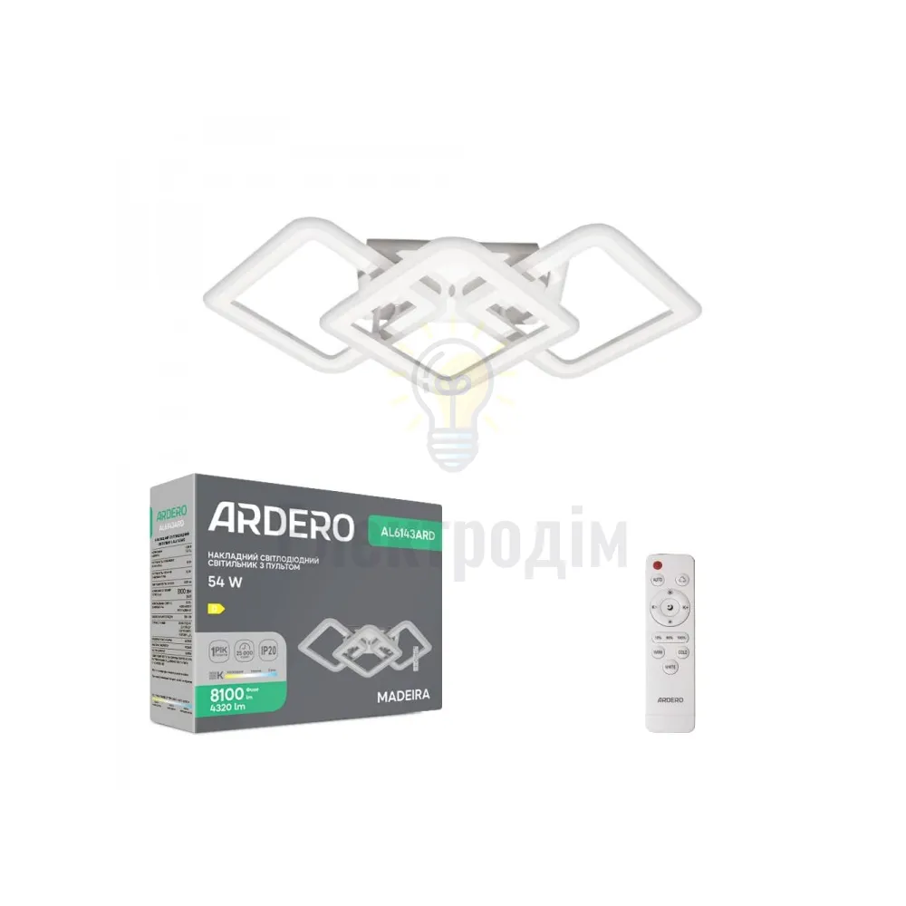 AL6143ARD 54W 4320Lm 3000K-6500K 660*260*120mm MADEIRA 80594 