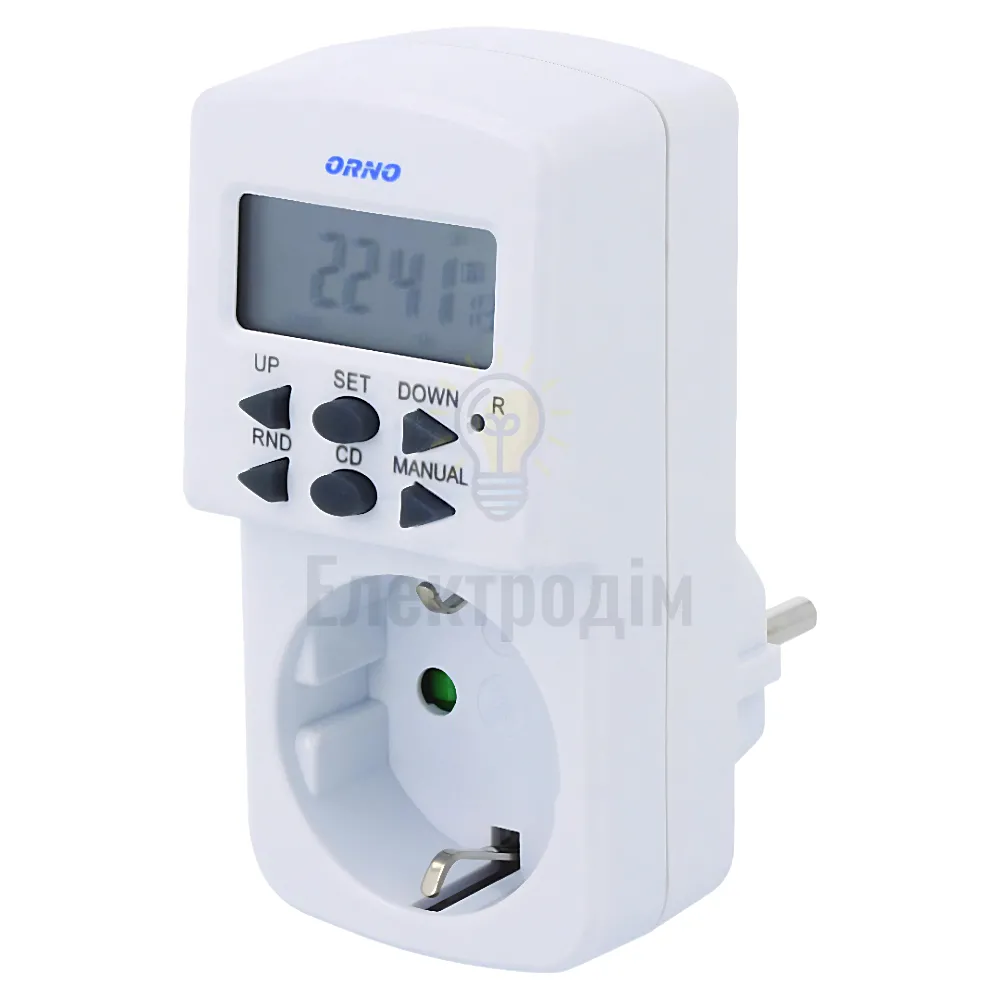 Реле часу добове механічне в розетку 16A, 3500W 56-55-63 