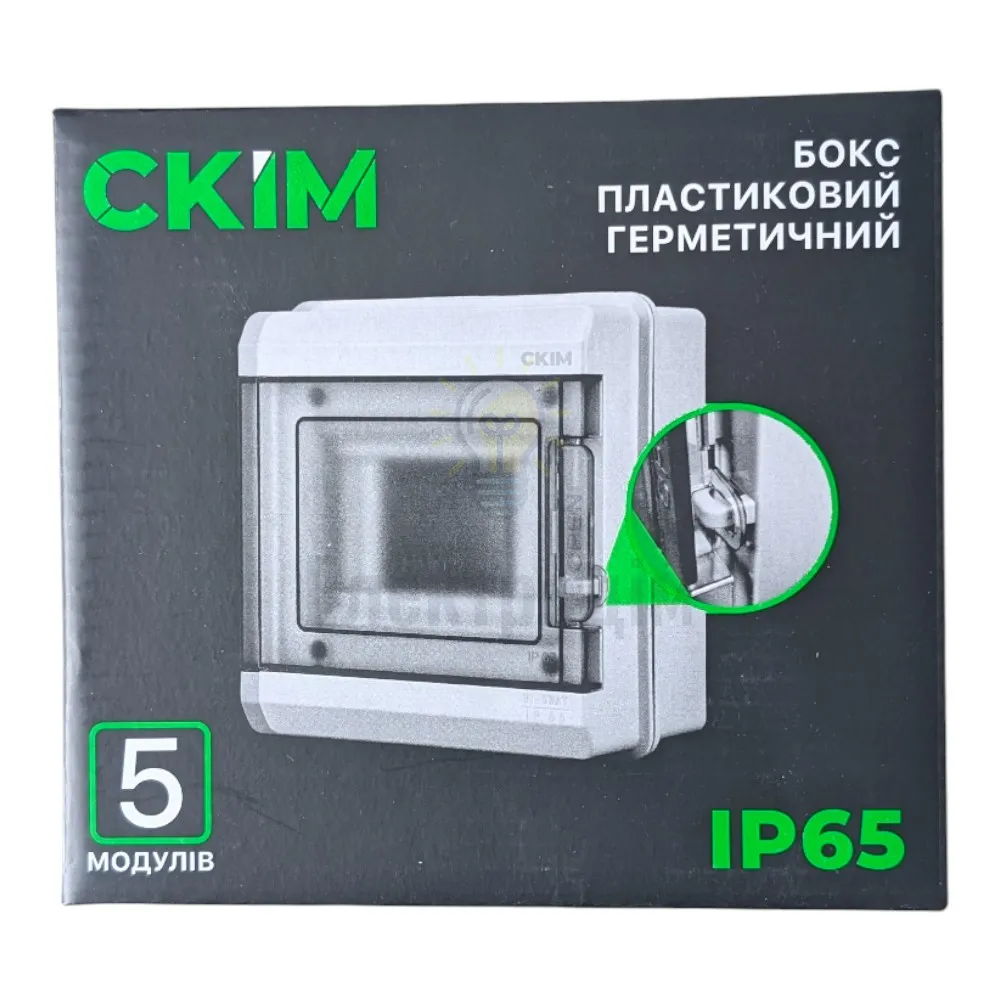 Бокс пластиковий СКІМ на 5 модулів, накладний, прозорі двері IP65 (60 шт/ящ) С11902002/С99990122  - фото 11