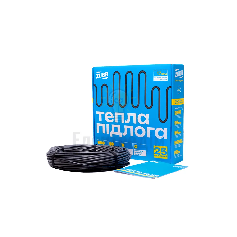 Нагрівальний кабель ZUBR DC Cable 17 1210Вт 7.1-8.9м² 97м 71 