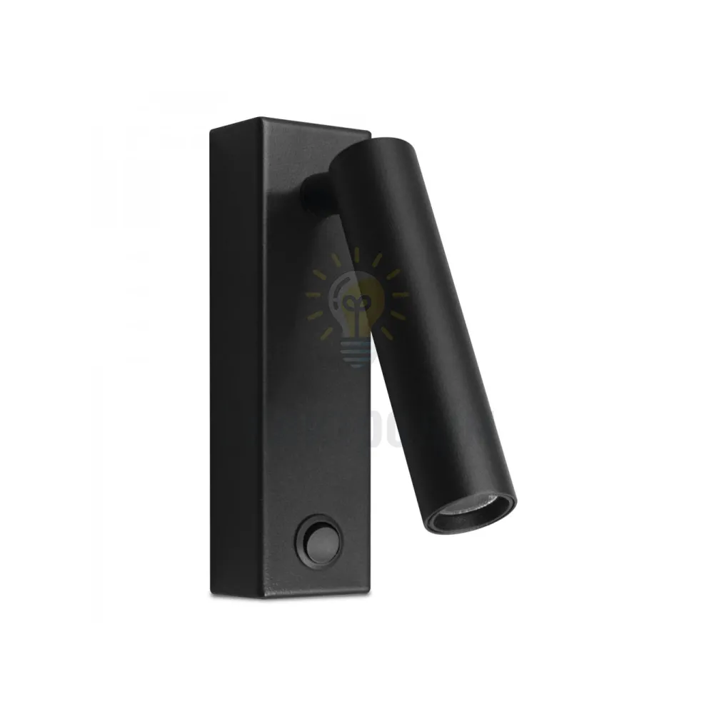 AL8162ARD 230V 3W, чорний 175LM 4000К 140*40*75mm IP20 80990  - фото 1
