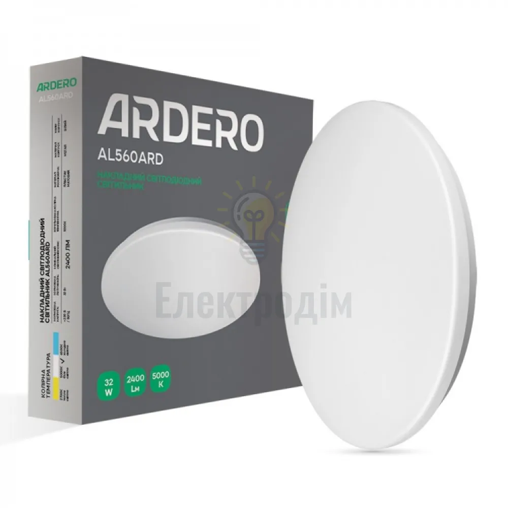 AL560ARD 32W коло накладний матовий 2400Lm 5000K 385*55mm 80137 