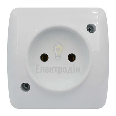 Розетка Alsu біла одинарна без заз 504-010200-215 — купити в Електродім