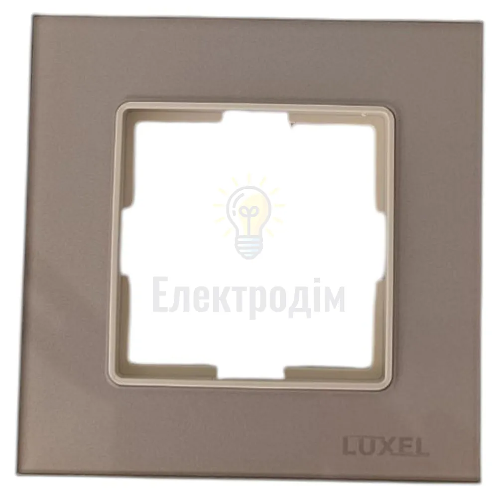 Рамка скляна горизонтальна одинарна latte (крем) 0321 