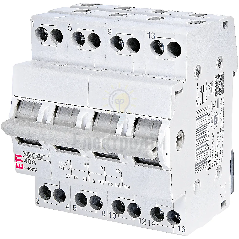Перемикач навантаження SSQ 325 1-0-2, 4р  40A 2421445 