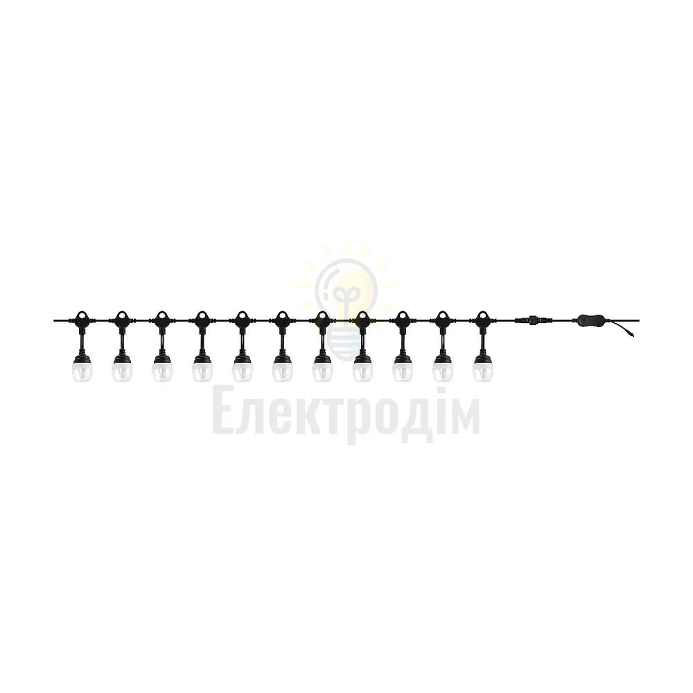 Гірлянда вулична світлодіодна вологозахищена PARADISE   LED RGB 220V / 24V 24ламп*0.5W  IP44 18м. 300Lm 022-005-0001-010 