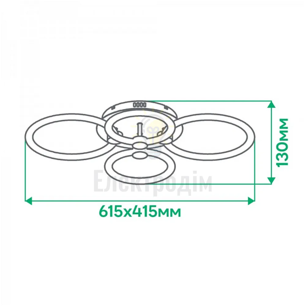 AL6134-1ARD 76W коло 8450Lm 3000K-6500K 615*415*130mm FELICITY GOLD 80072  - фото 7