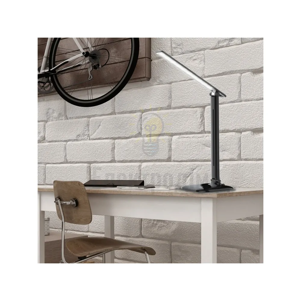 DE1725ARD настільний світильник чорний 9W 6500К 500 LM (36*15*15cm) IP20 01955  - фото 1