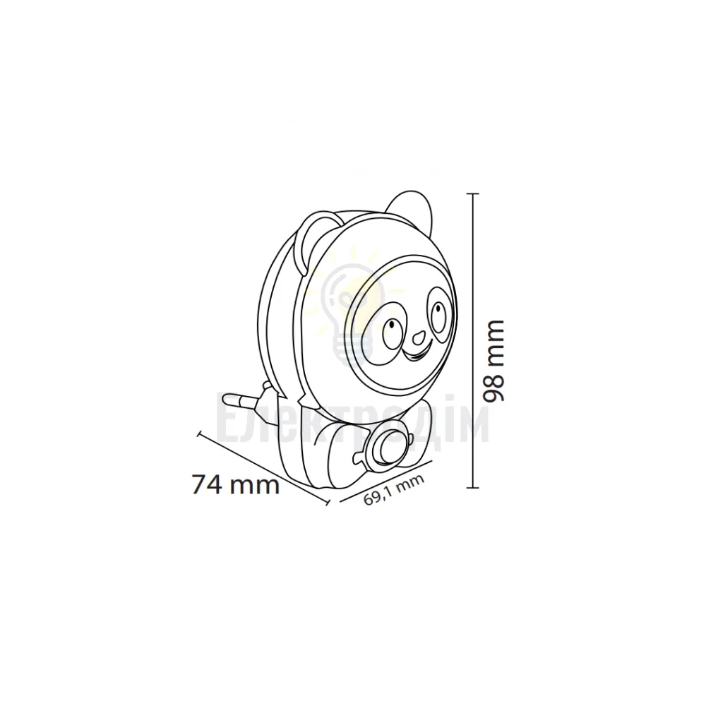 Нічник led ANDY 2CCT рожевий 98773  - фото 2