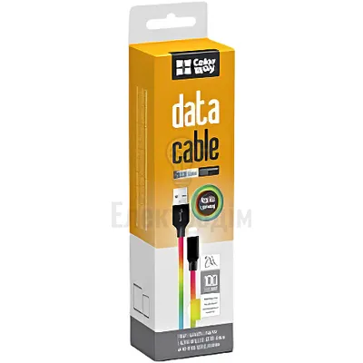 Кабель USB Lightning ColorWay CW-CBUL010-BL 2,4A 1м синій CW-CBUL016-MC — купити в Електродім
