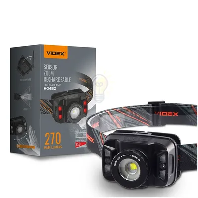Налобний світлодіодний ліхтарик VIDEX 270Lm 5000K VLF-H045Z — купити в Електродім
