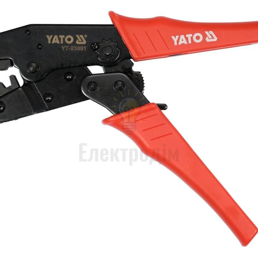 Кліщі для затискання втулкових наконечників провідників YATO S= 6, 10, 16 мм², l= 220 мм [10/30] YT-23001  - фото 1
