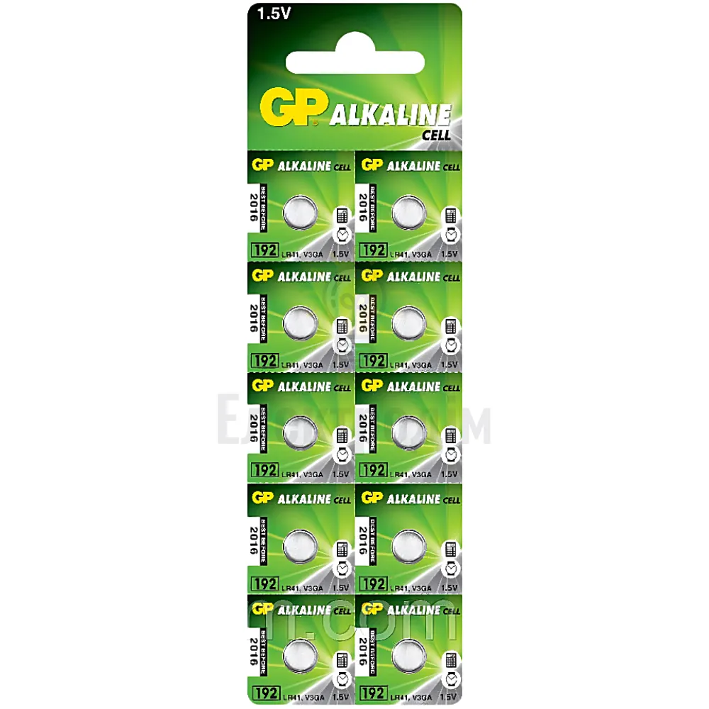 Батарейка GP Lithium  LR41, AG3, G3, 392, 384, 736 192-U10 GP  - фото 1