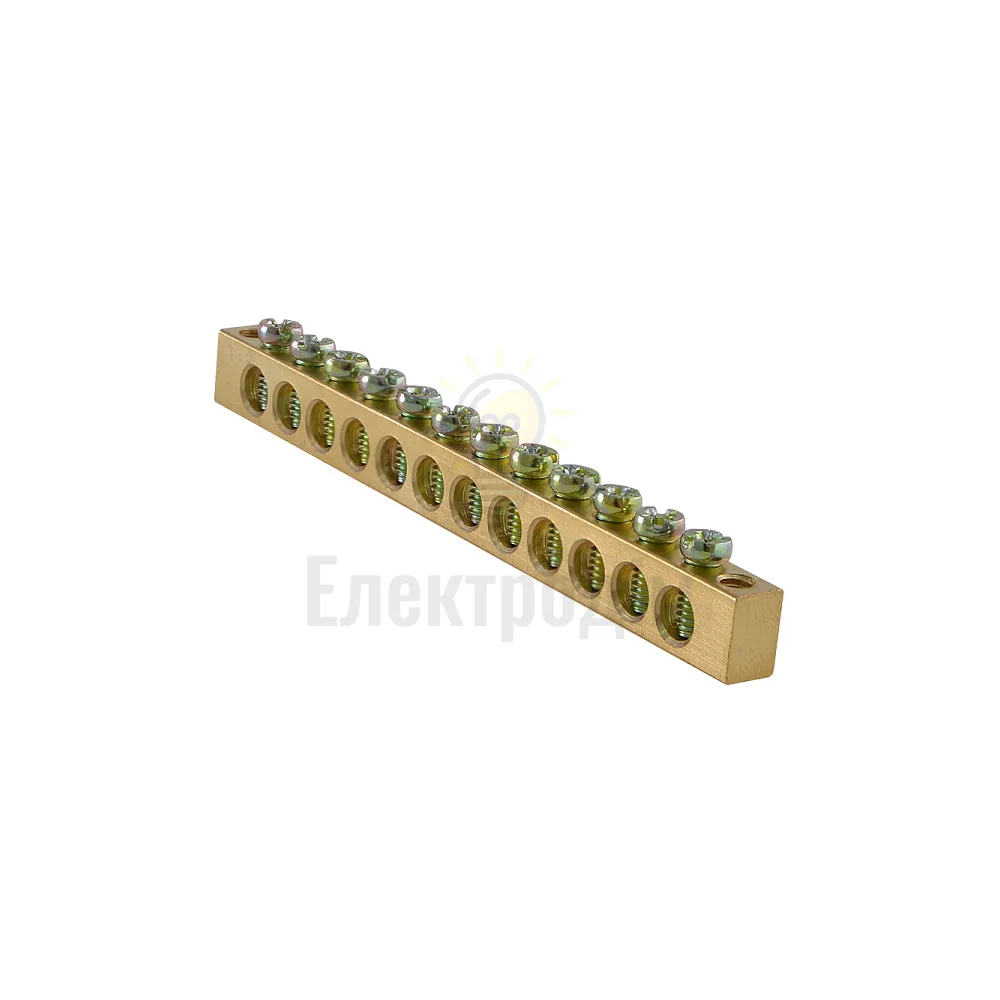 Шина нульова ACKO 6x9 мм 12 отворів бруском A0150120067 