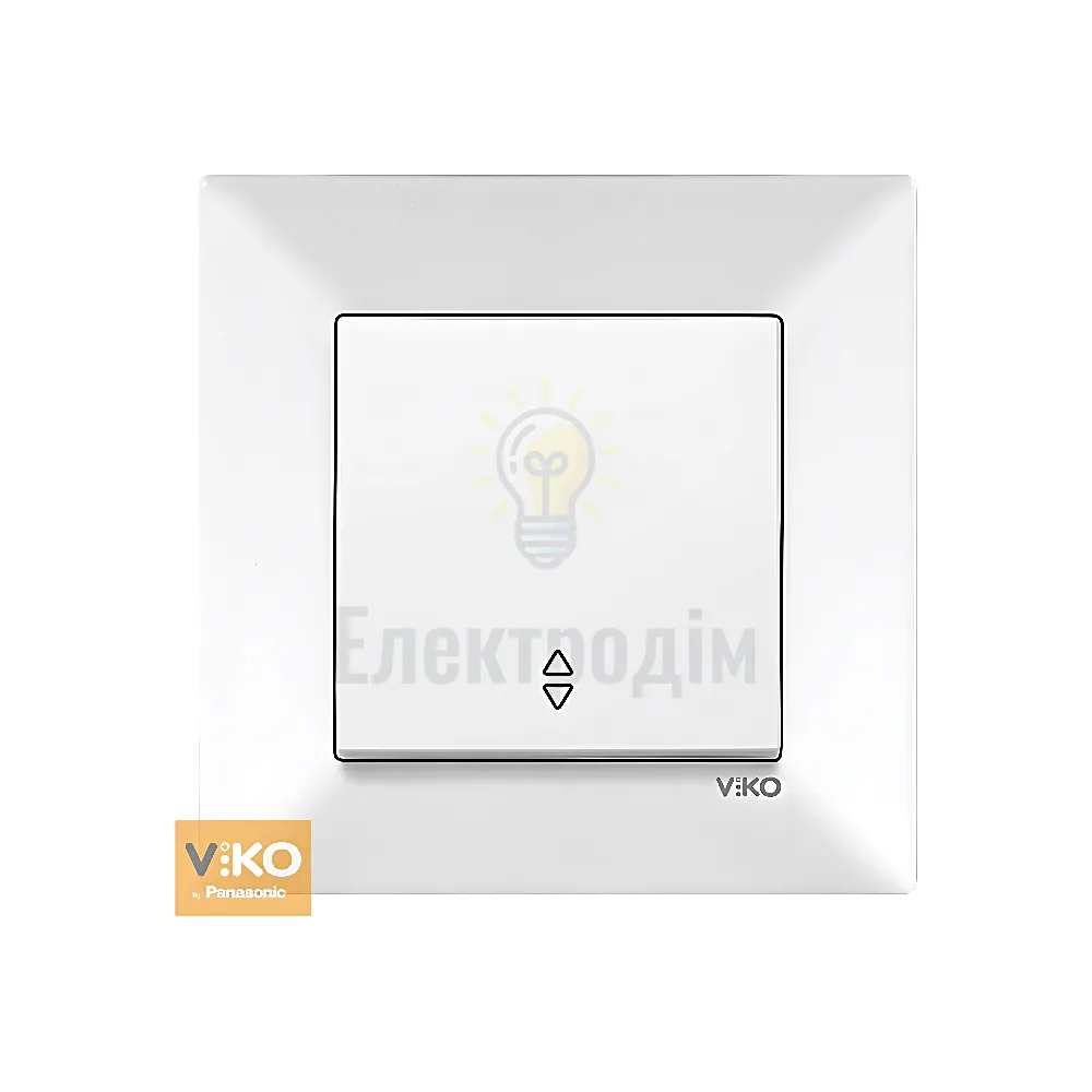 Вимикач 1-кл.  прохідний Viko Meridian Білий 90970004-WH 