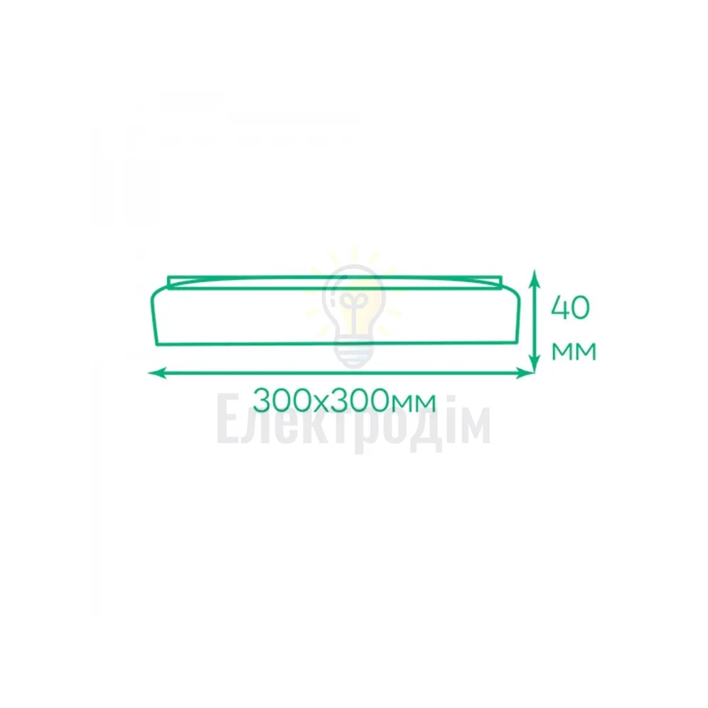AL709ARD 48W квадрат накладний 4800Lm 5000K 300*300*40mm 80008  - фото 4