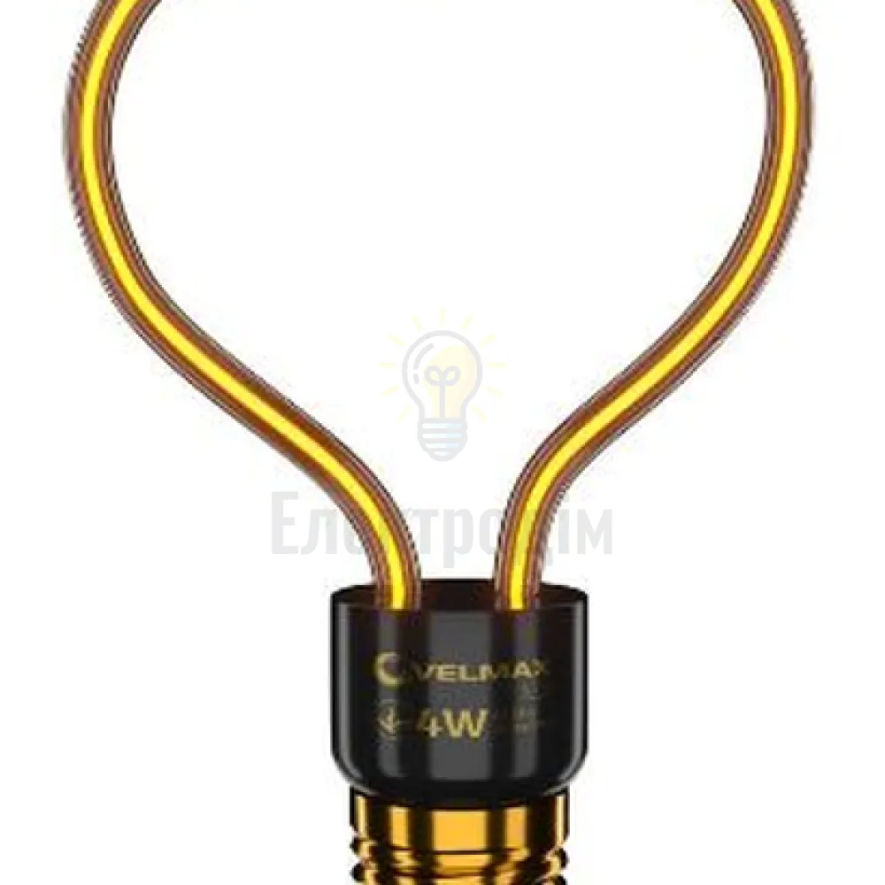 LED лампа VELMAX V-Filament-Decor-Серце, 4W, E27, 2700K, 260Lm 21-48-12 