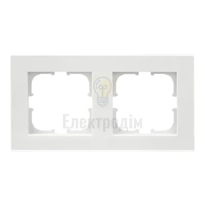 Рамка KARELL біла двійна 200-010000-102 — купити в Електродім