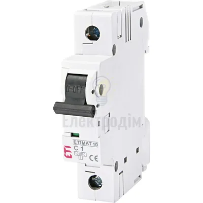 Авт. вимикач ETIMAT 10  1p C 1А (10 kA) 2131704 — купити в Електродім