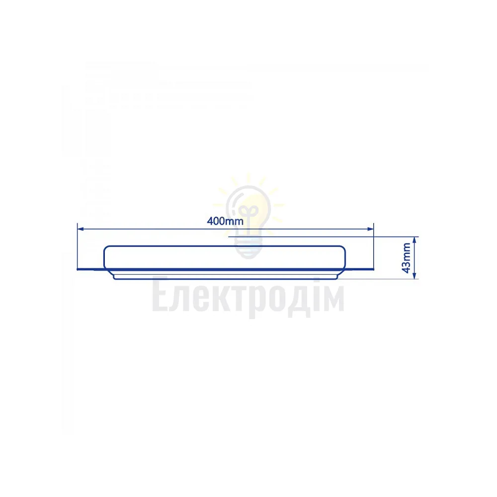 AL6090 60W трикутник, 3840Lm 3000K-6000K 400*400*37mm TRIANGLE 40279  - фото 2