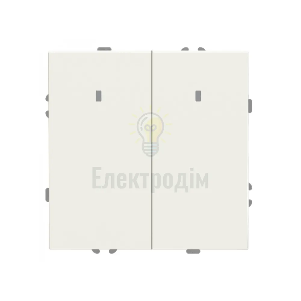 EV112L-W вимикач 2-кл. з підсвіткою, механізм білий 10А Soft 80715  - фото 2