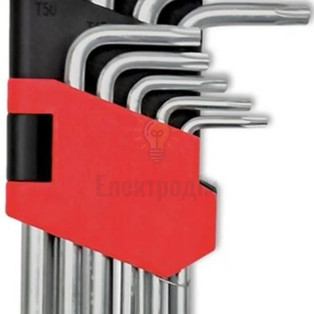 Набір ключів TORX, Cr-V, 9 шт. (Т10-Т50) 49-140 