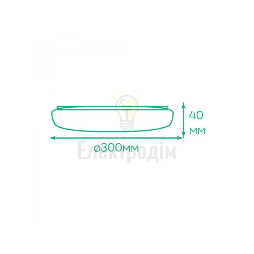 AL708ARD 48W коло накладний 4800Lm 5000K 300*40mm 80004  - фото 2