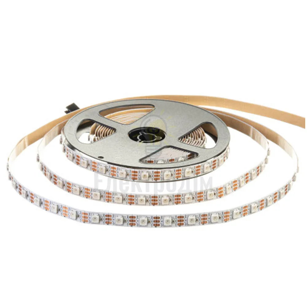 5 В Світлодіодна стрічка адресна AVT smd5050 WS2812B 60LED/м IP20 1017957  - фото 1