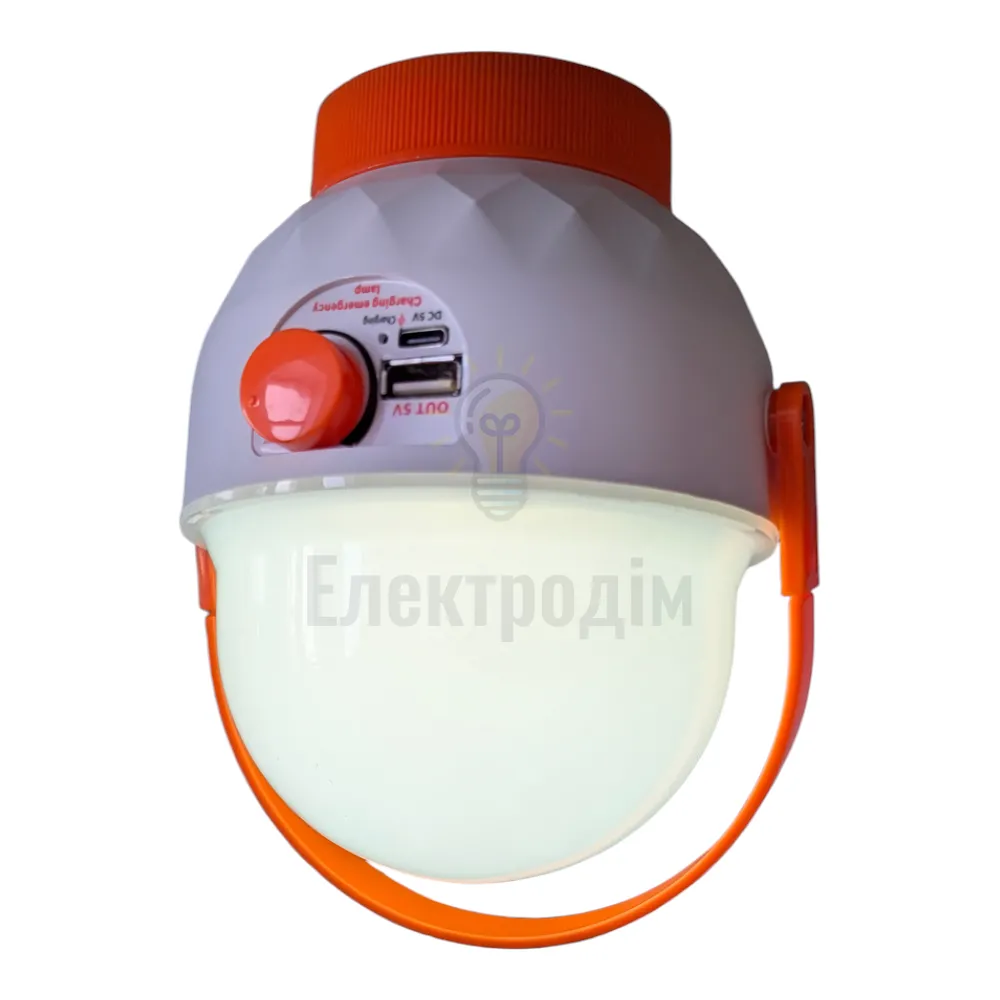 EL311 акум. світильник 6W, 117*160mm, 4*800mAh (зм. акум. 18650), білий, LC 81173  - фото 9