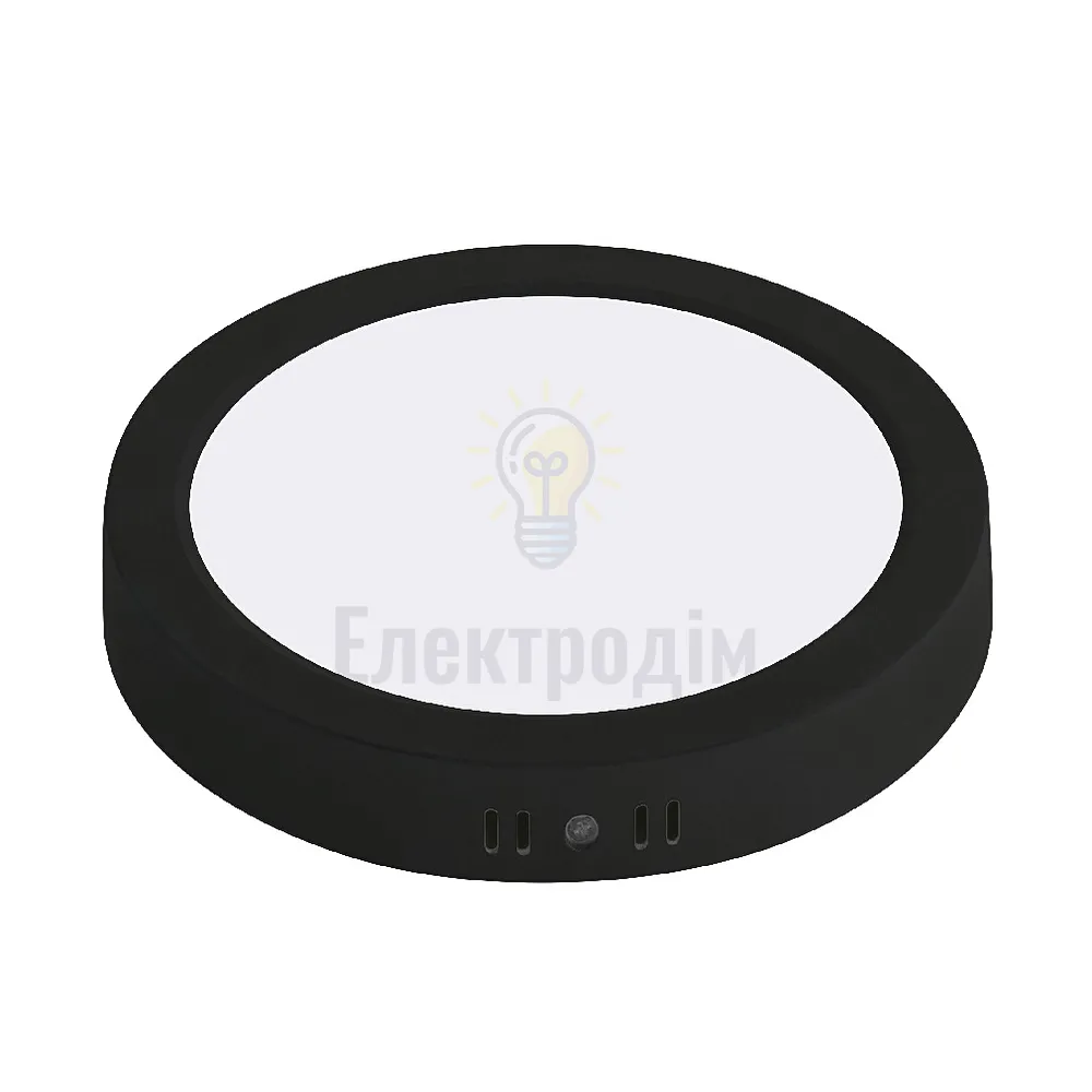 Світильник накладний LED 24W 3CCT 2270Lm 160-265V d-220*h32мм ІР20 чорний кругл. 016-083-0024-020 