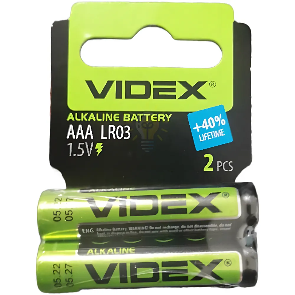 Батарейка Videx LR03 SHRINK CARD LR03/AAA 2pcs SC  - фото 2