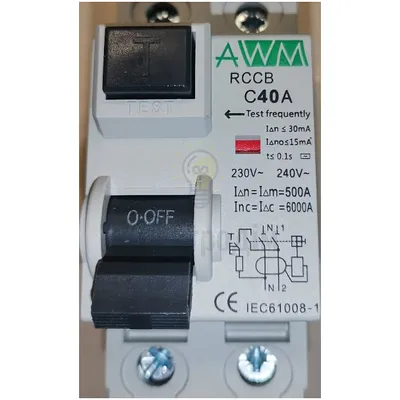 Реле диференційне (ПЗВ) 2р 40A C 30мА,АС, 2м AWM 894 — купити в Електродім