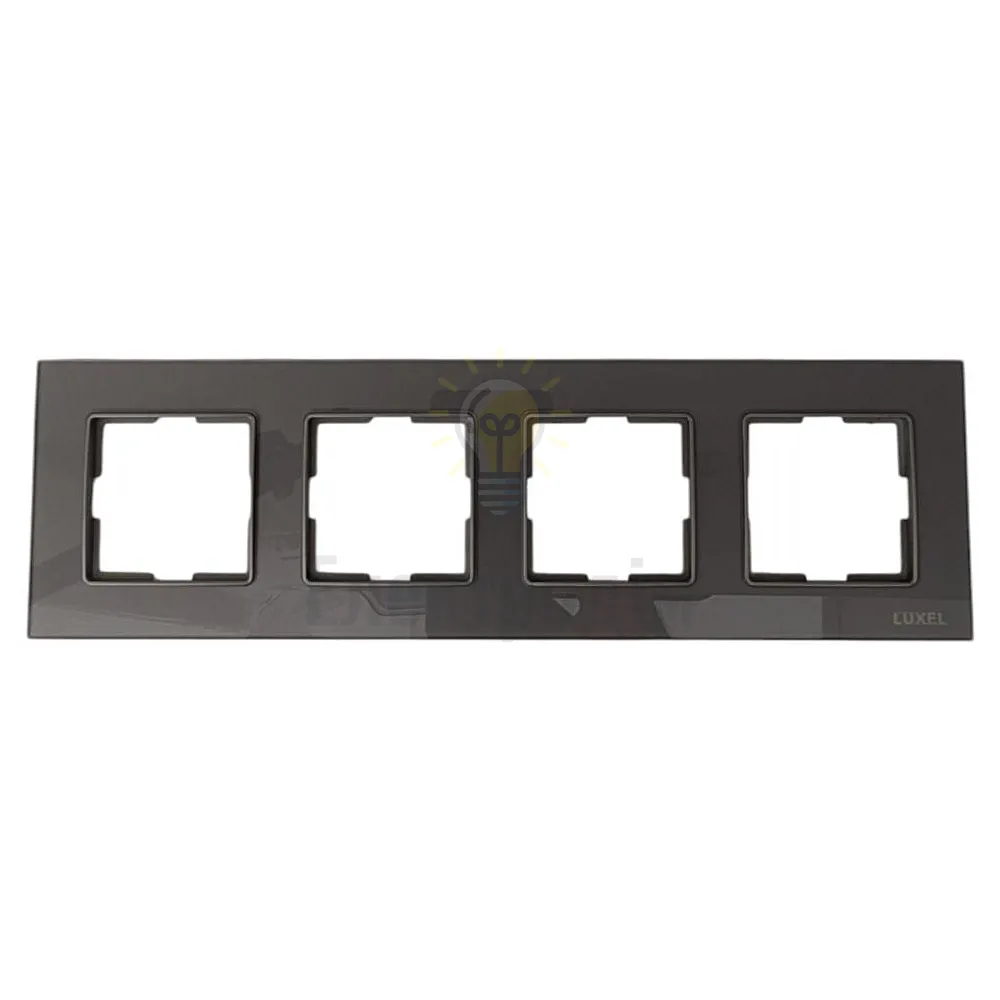 Рамка скляна горизонтальна четверна graphite pearl (графіт) 0724 