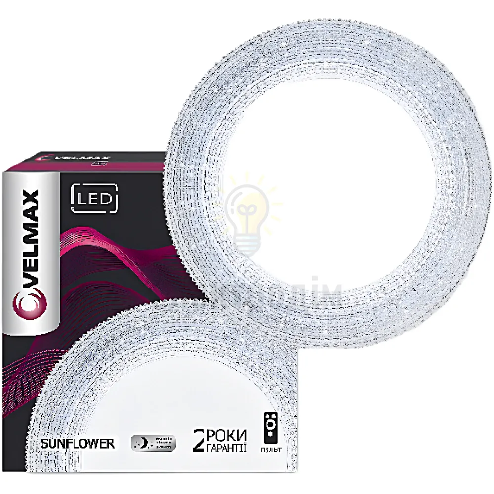 LED світильник VELMAX V-CL-SUNFLOWER, 70W, smart, 3000K-6500K, 4900Lm, пульт ДК. 23-41-14-1 
