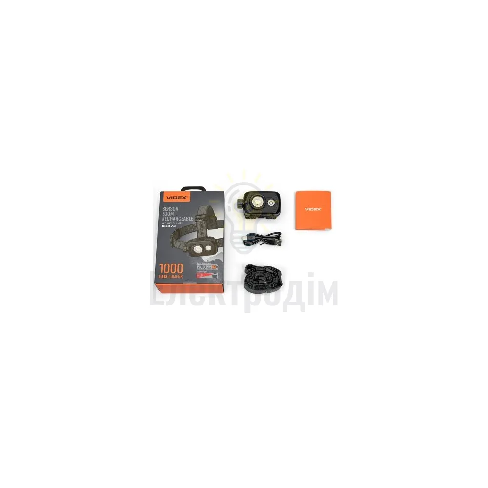 Ліхтарик LED налобний 1000Lm 5000К VLF-H047Z Videx VLF-H047Z  - фото 7