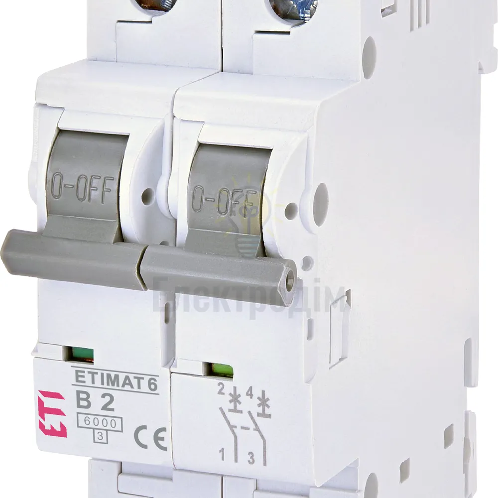 Авт. вимикач ETIMAT 6 2p B 2А (6 kA) 2113510 